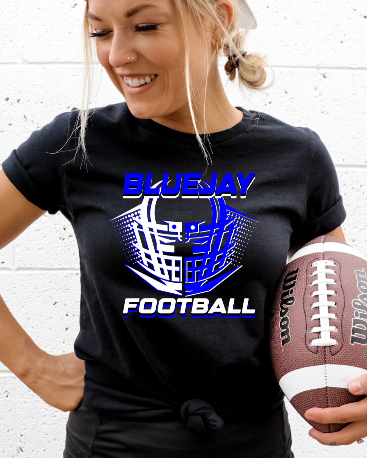 Bluejay Football Helmet Halftone DTF Transfer