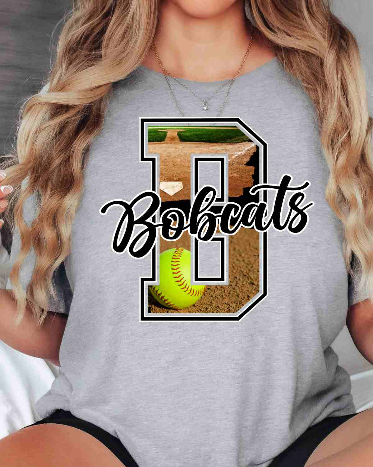 Bobcats Softball Photo Letter DTF Transfer