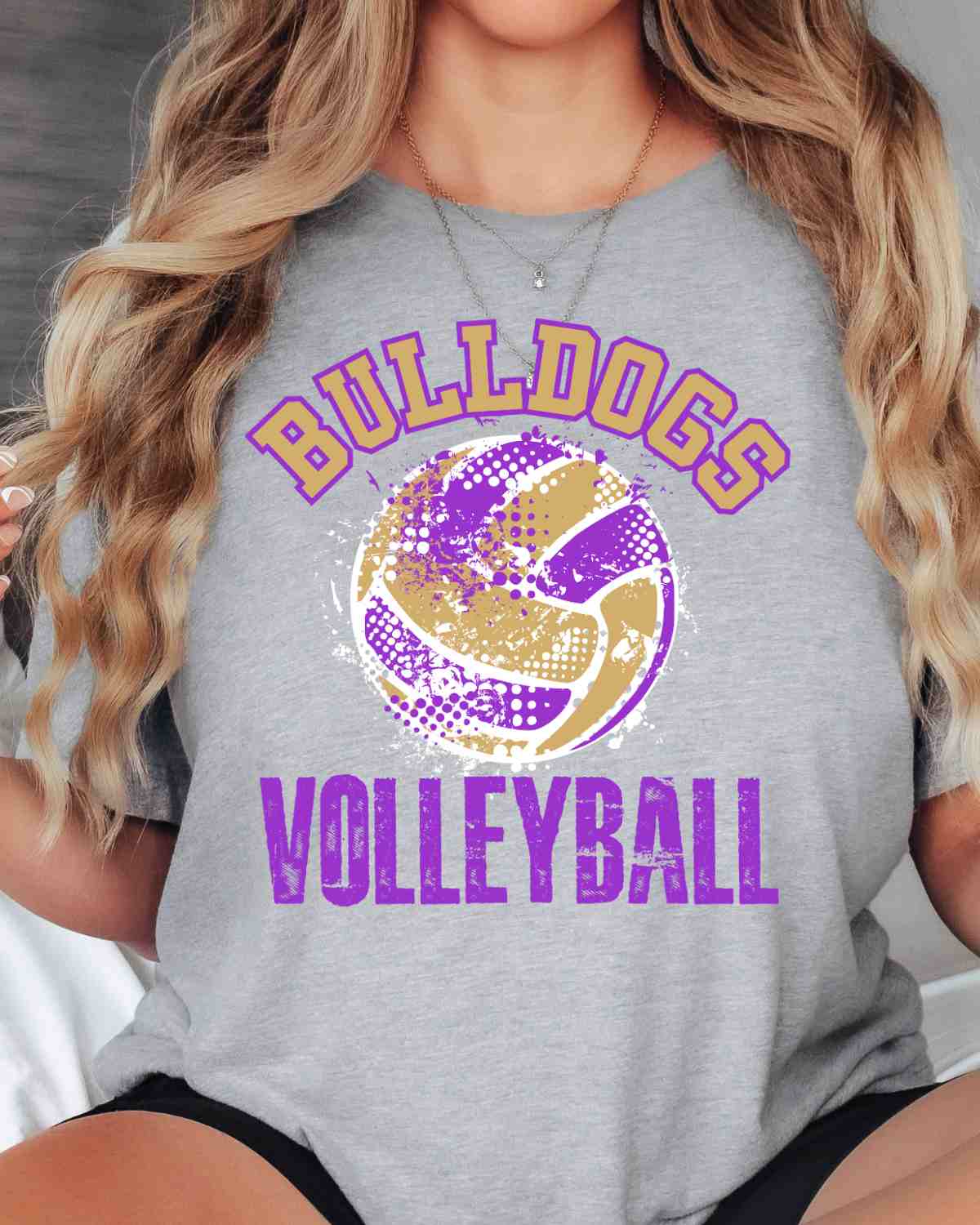 Bulldogs Volleyball Grunge DTF Transfer