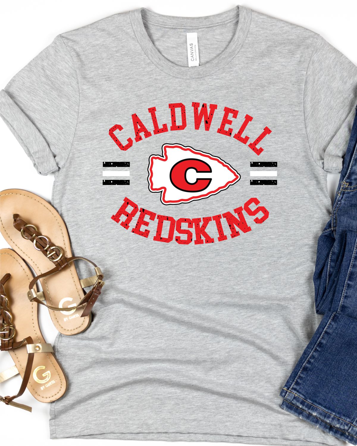 Caldwell Redskins Circle Logo DTF Transfer