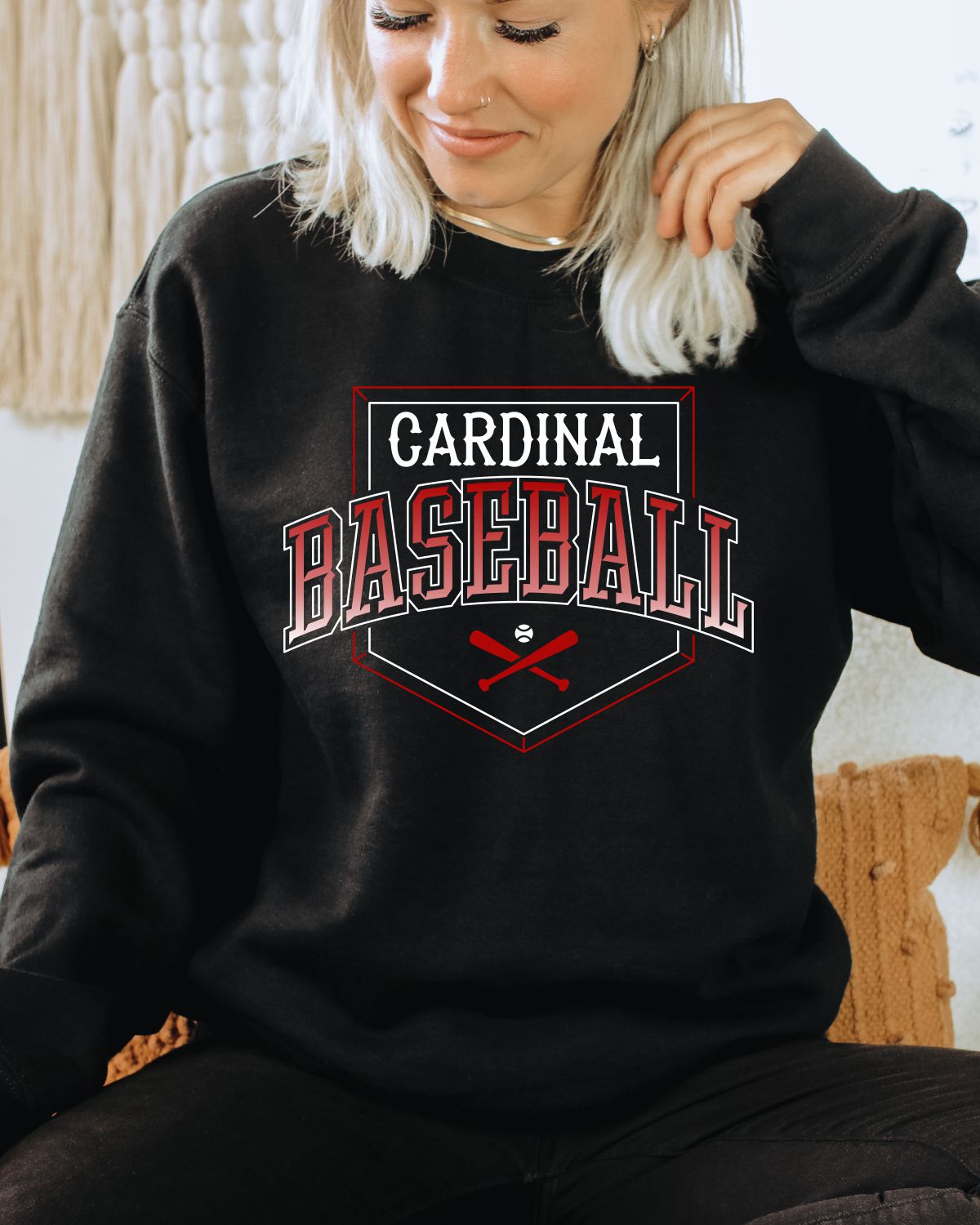 Cardinals Baseball Home Plate Ombre DTF Transfer