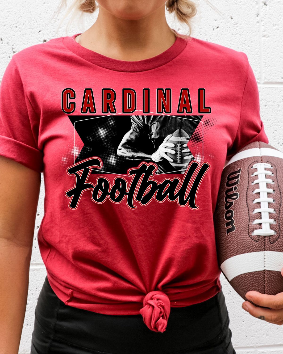 Cardinal Football Photo DTF Transfer