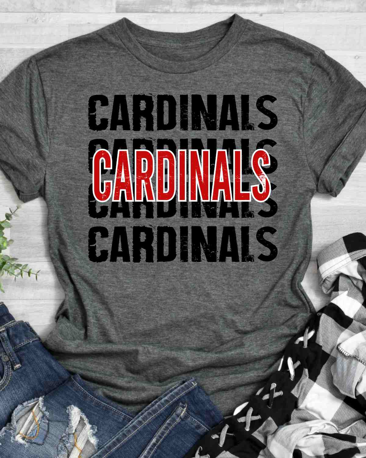 Cardinals Repeat Distressed DTF Transfer