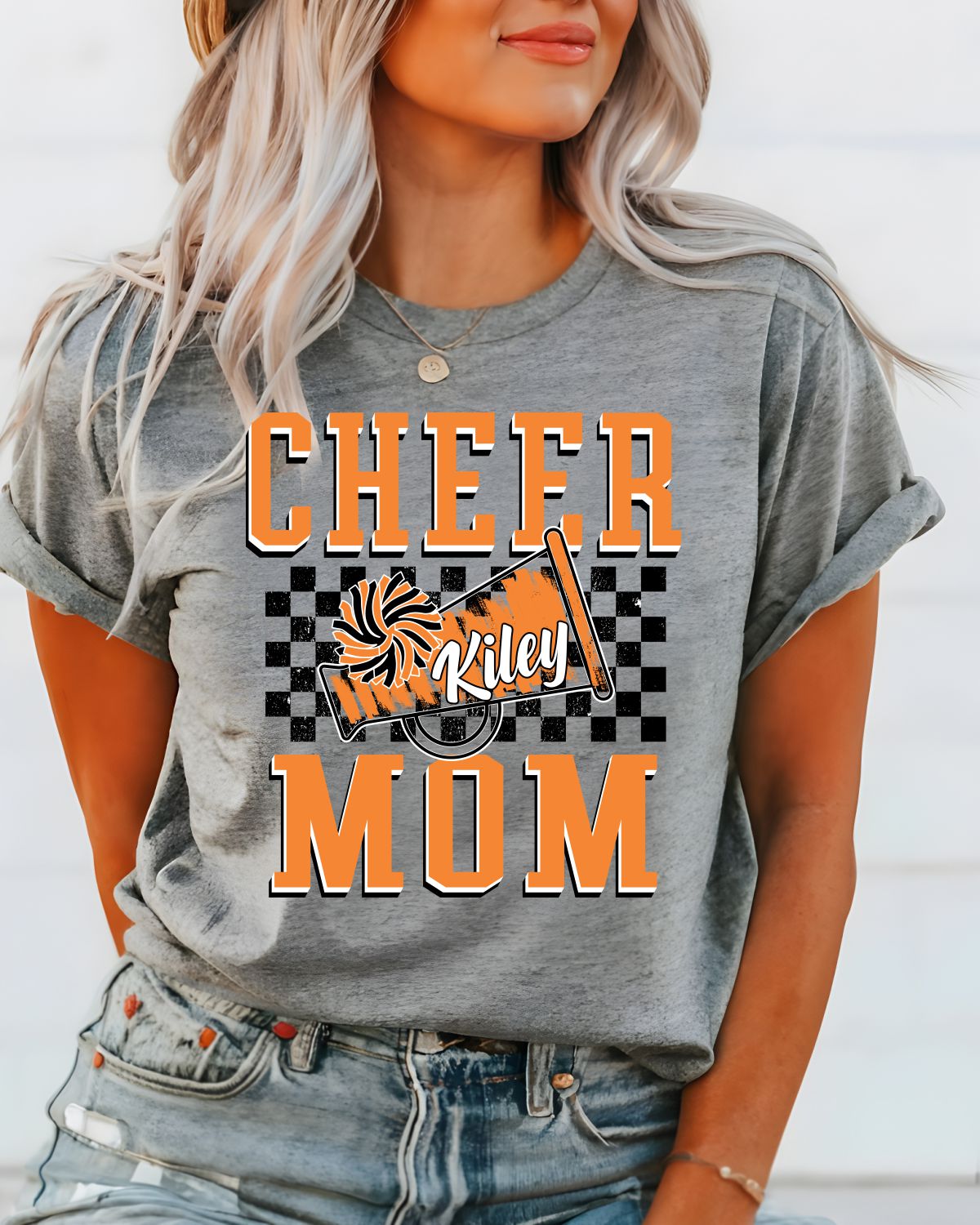 Cheer Mom Checkered Custom DTF Transfer