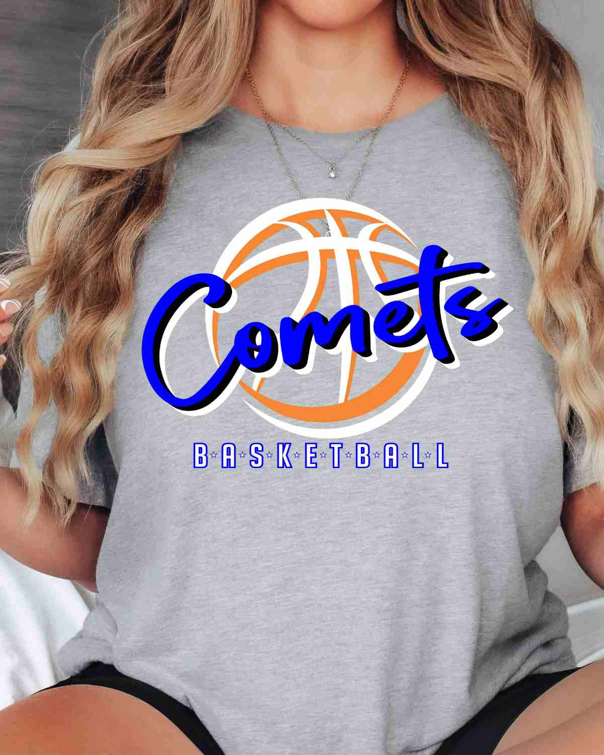 Comets Basketball Outline DTF Transfer