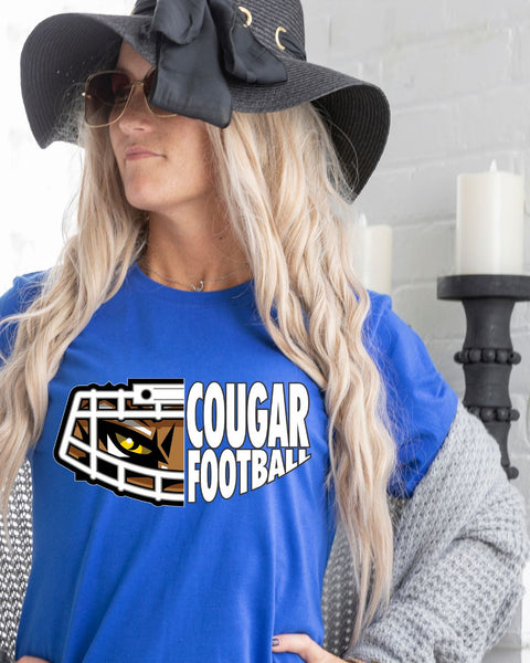 Cougar Football Eye Mask DTF Transfer