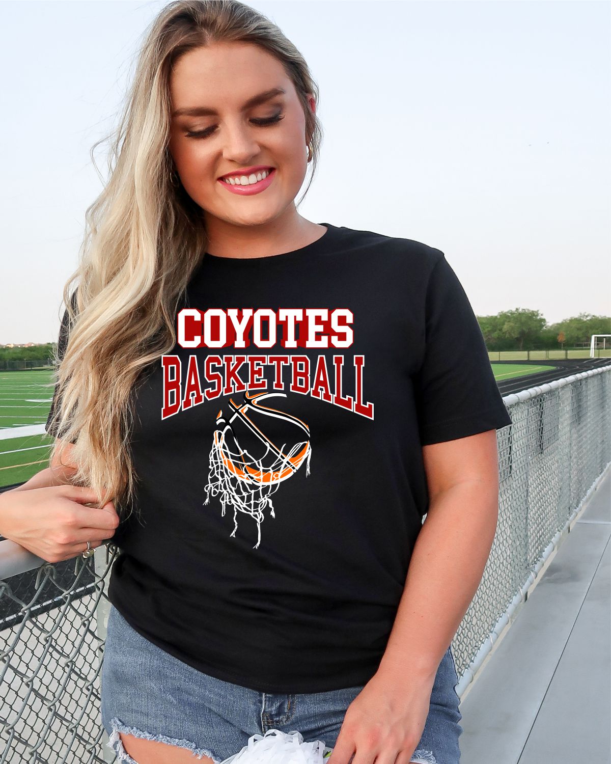 Coyotes Basketball Hanging Net DTF Transfer