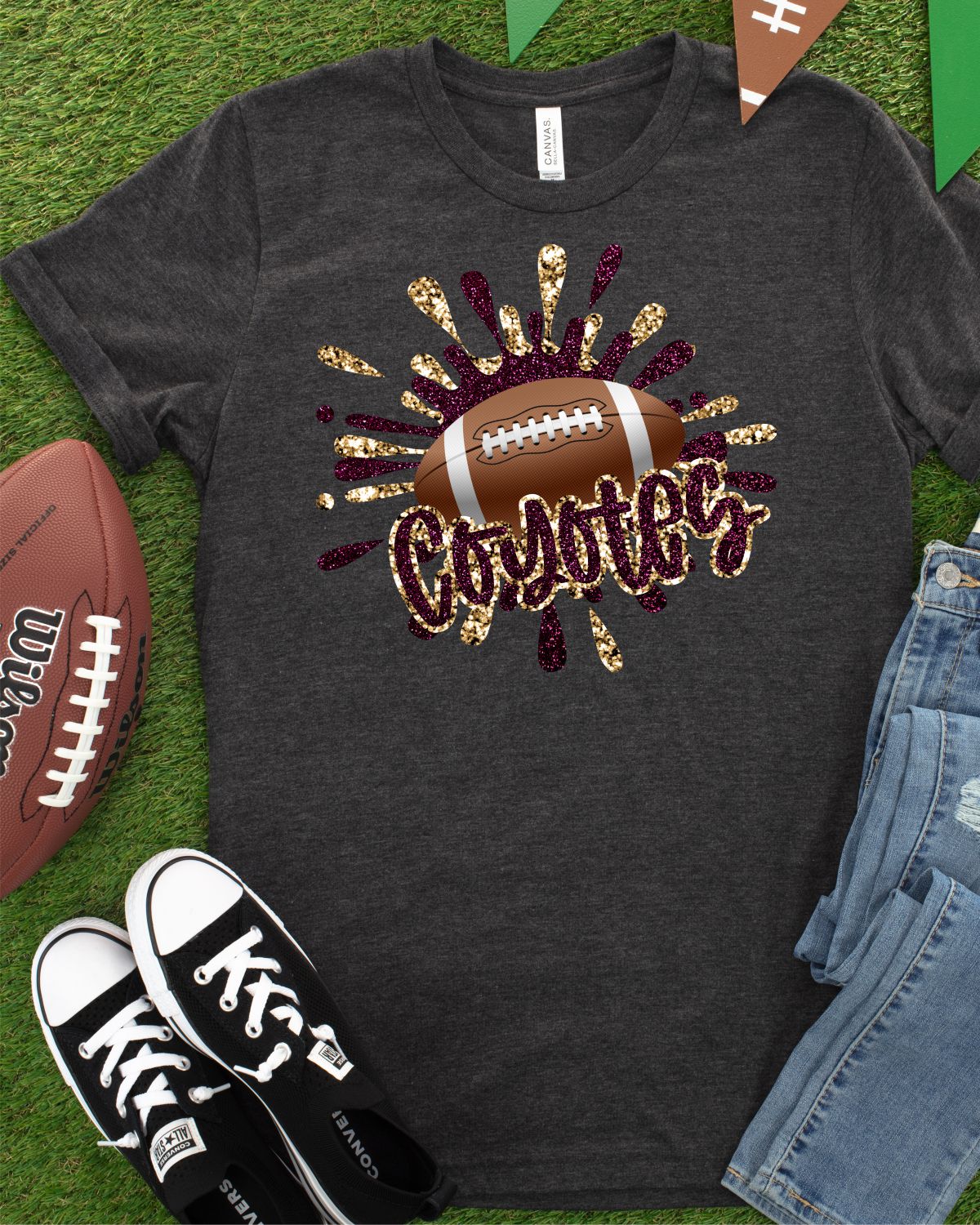 Coyotes Football Splatter DTF Transfer