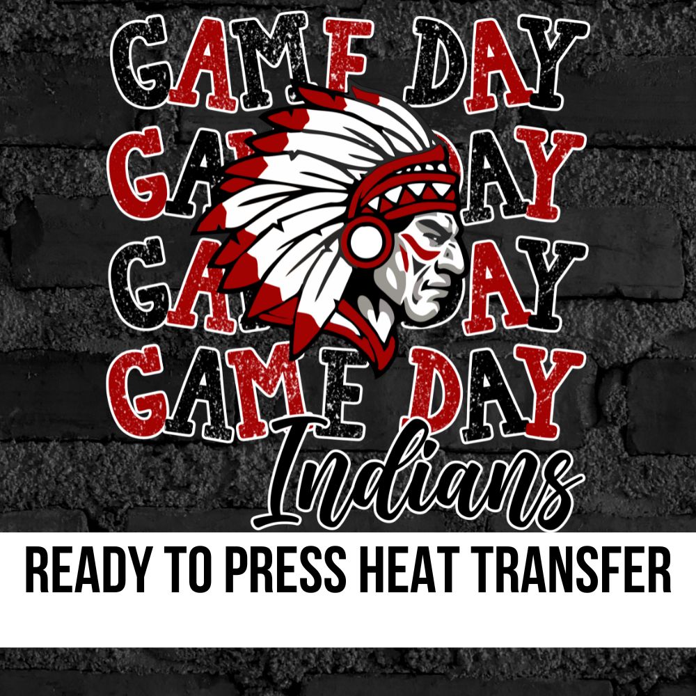 Game Day Indians Logo DTF Transfer – Rustic Grace Heat Transfer Company