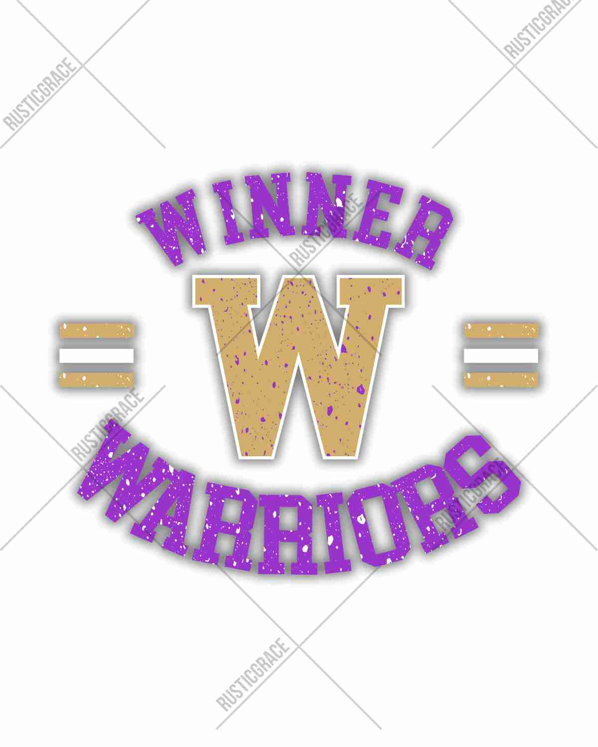 Winner Warriors Circle Logo DTF Transfer