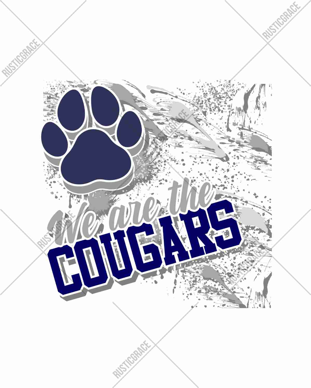 We Are the Cougars Splatter DTF Transfer