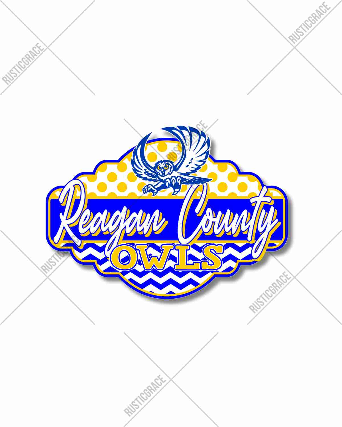 Reagan County Owls Bracket Frame DTF Transfer