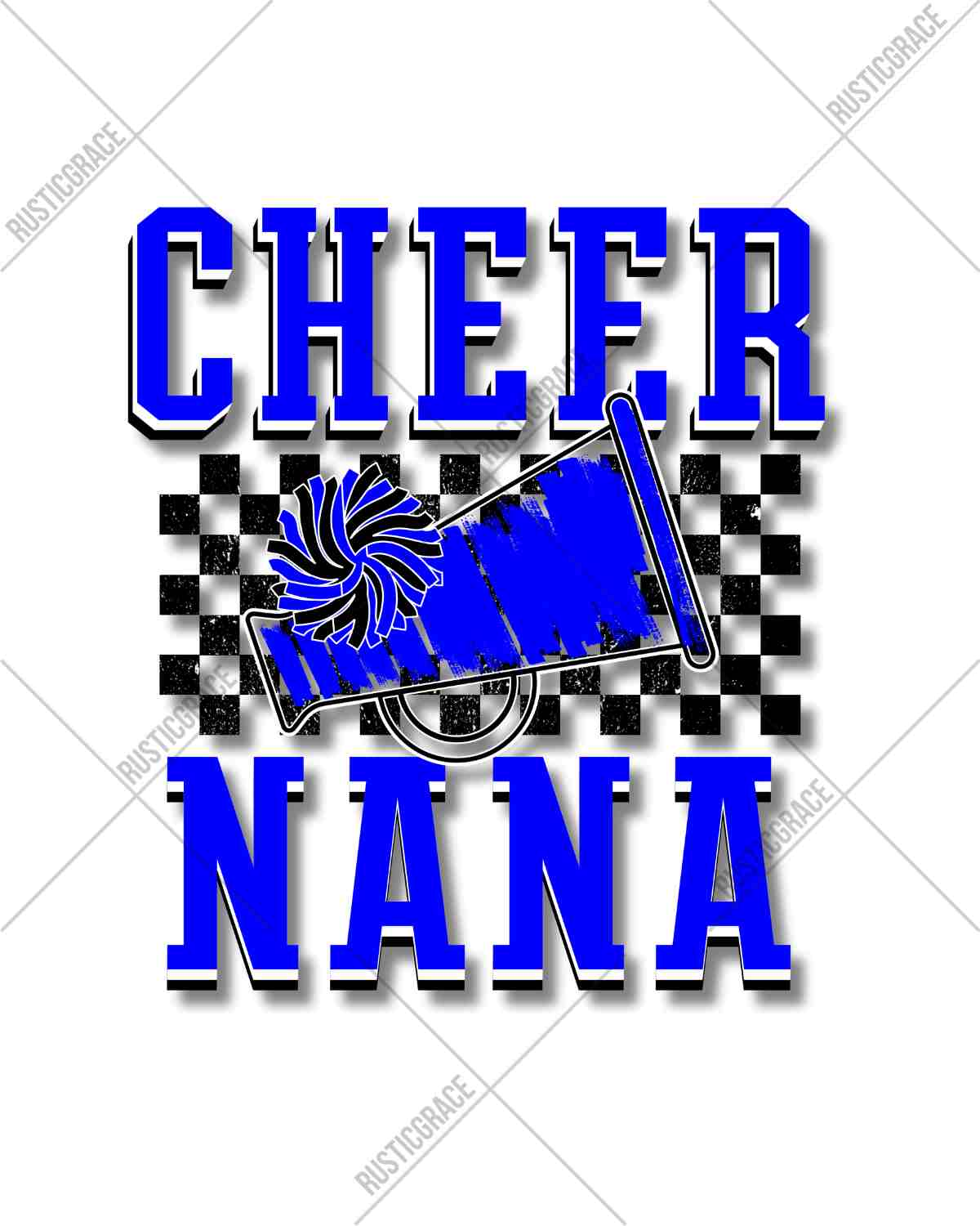 Cheer Nana Checkered DTF Transfer