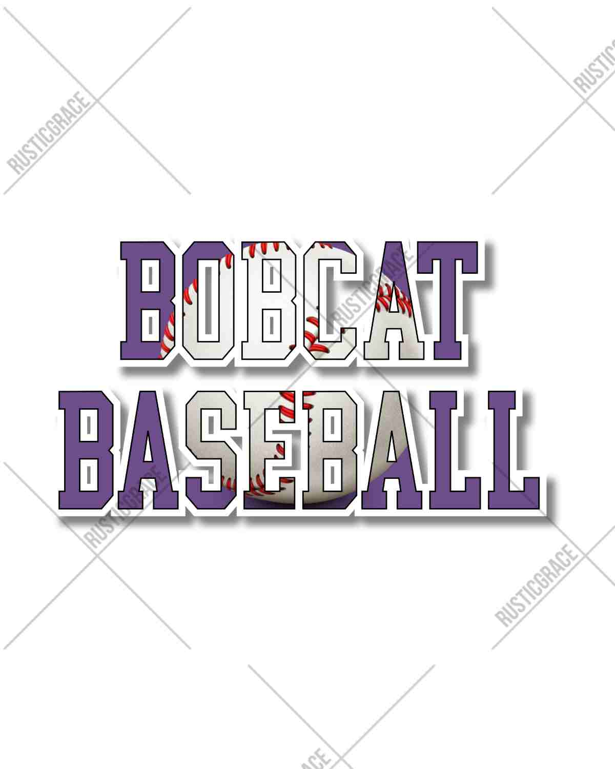 Bobcats Baseball Words DTF Transfer