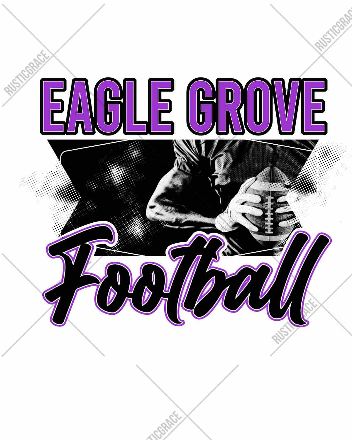 Eagle Grove Football Photo DTF Transfer