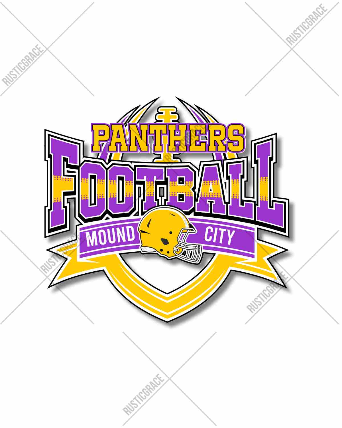 Mound City Panthers Football Banner DTF Transfer