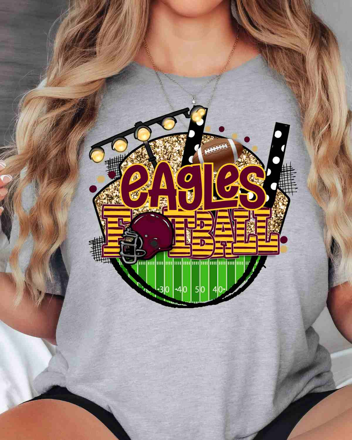 Eagles Football Stadium Circle DTF Transfer,  rusticgracecompany.com