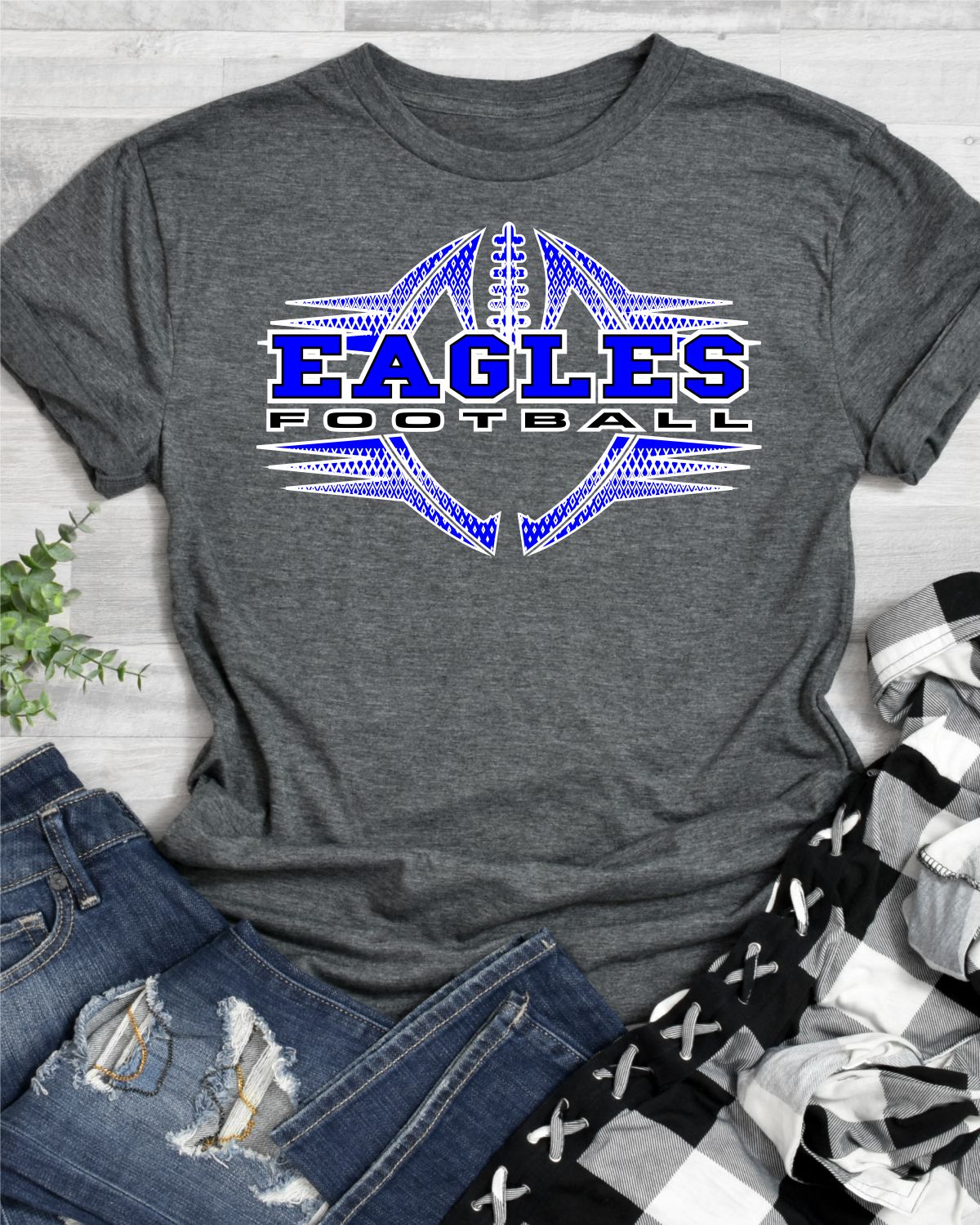 Eagles Football Halftone DTF Transfer, rusticgracecompany.com