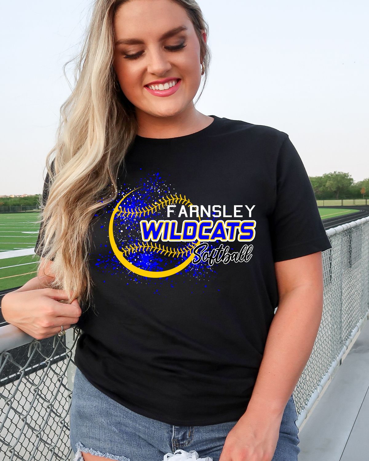 Farnsley Wildcats Softball Splatter DTF Transfer