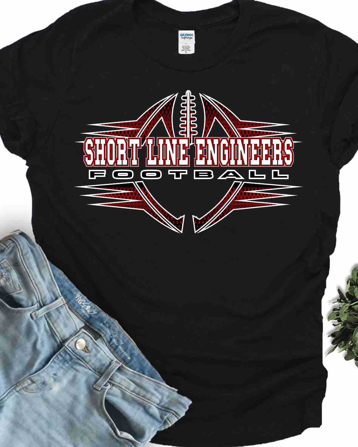 Short Line Engineers Football Halftone DTF Transfer