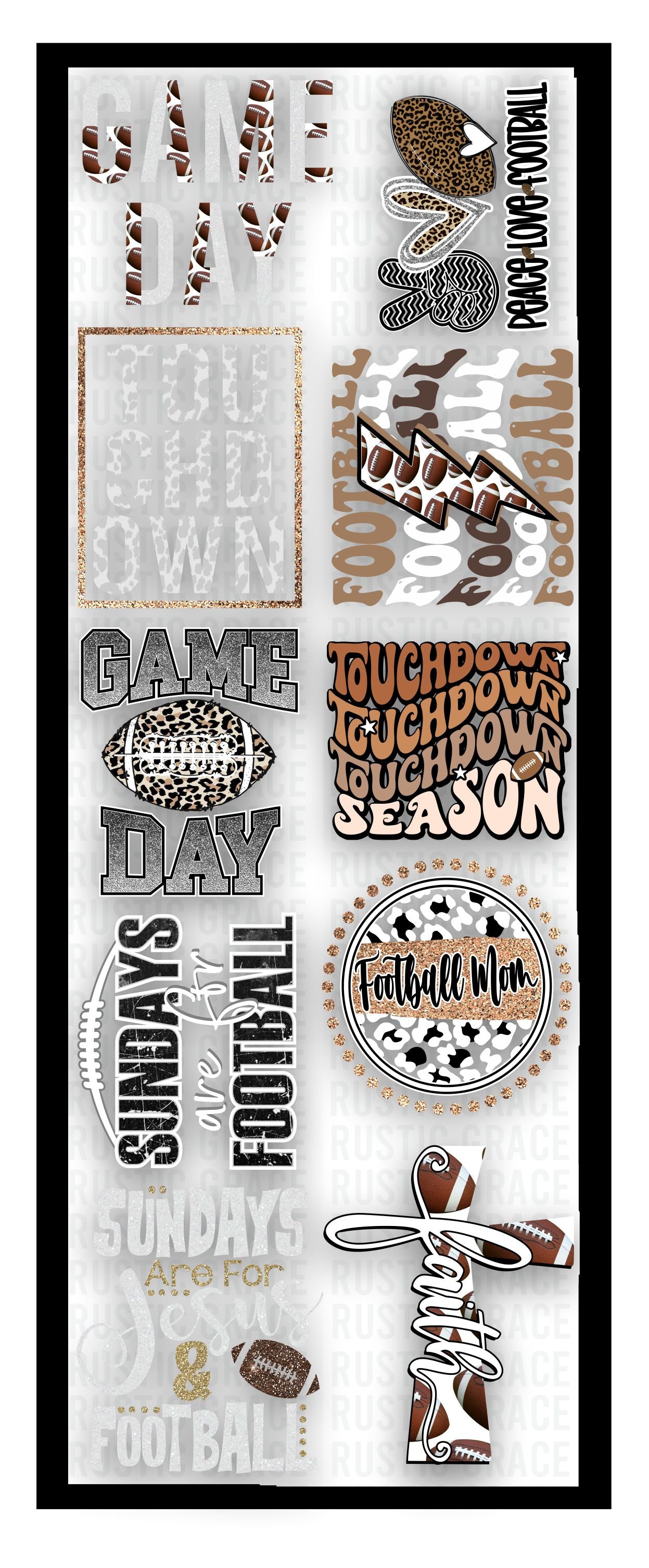 Football Bundle DTF Gang Sheet