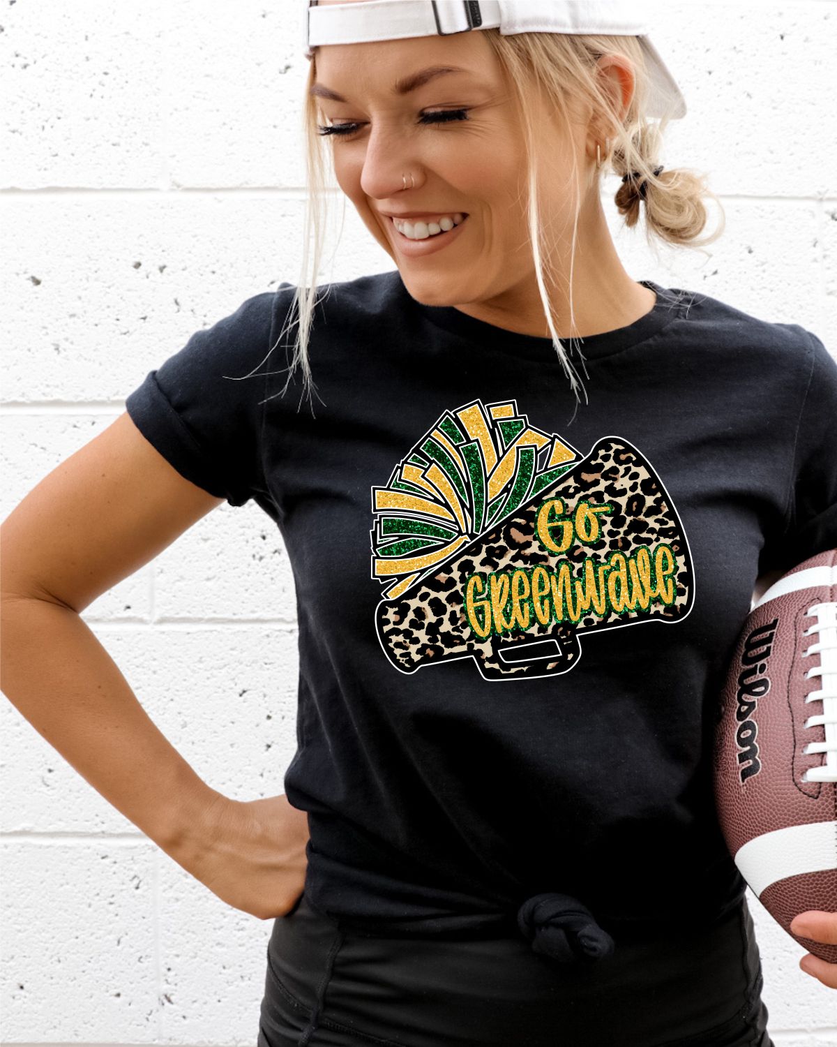 Go Greenwave Leopard Print Megaphone DTF Transfer