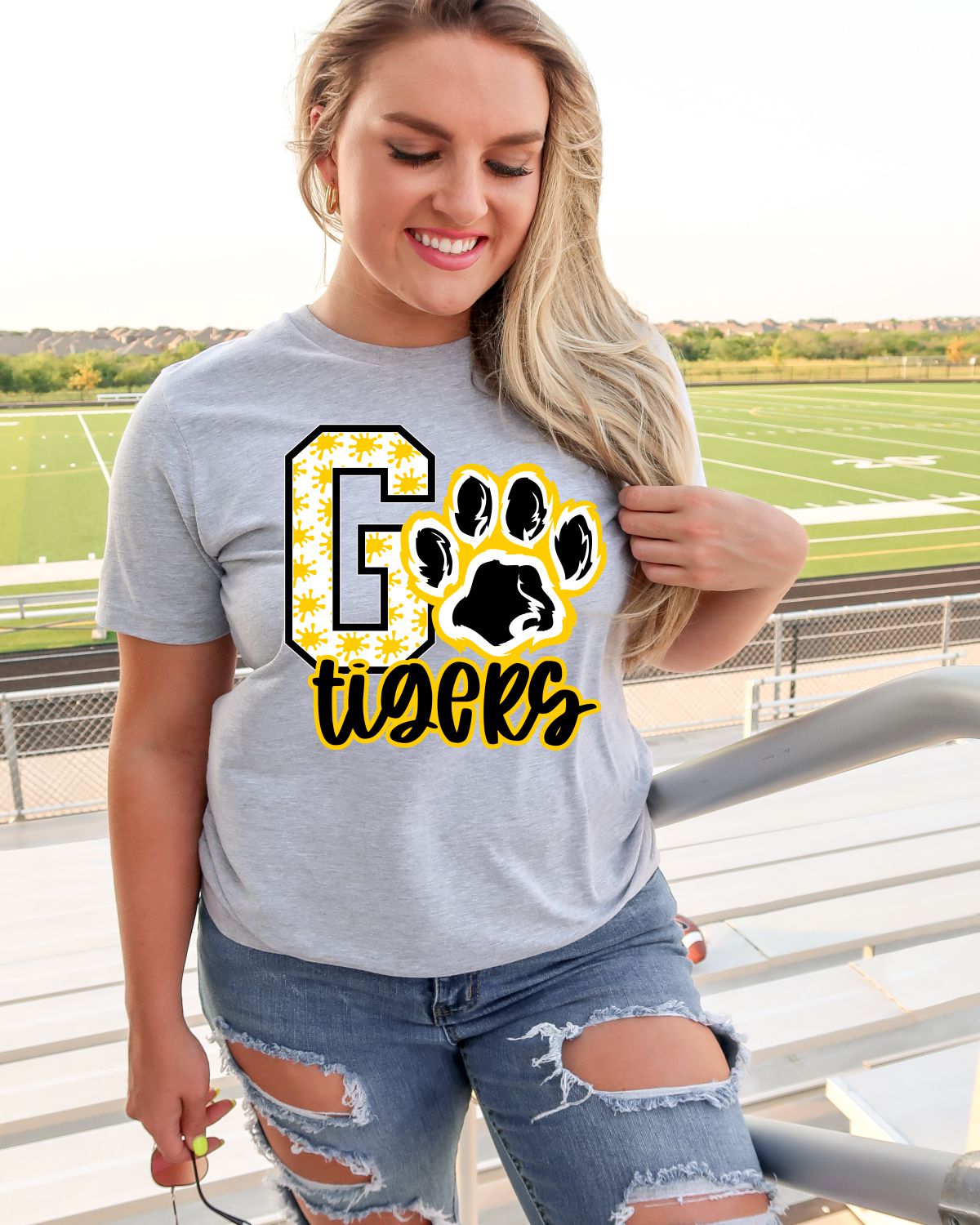 Go Tigers Paw Splatter DTF Transfer