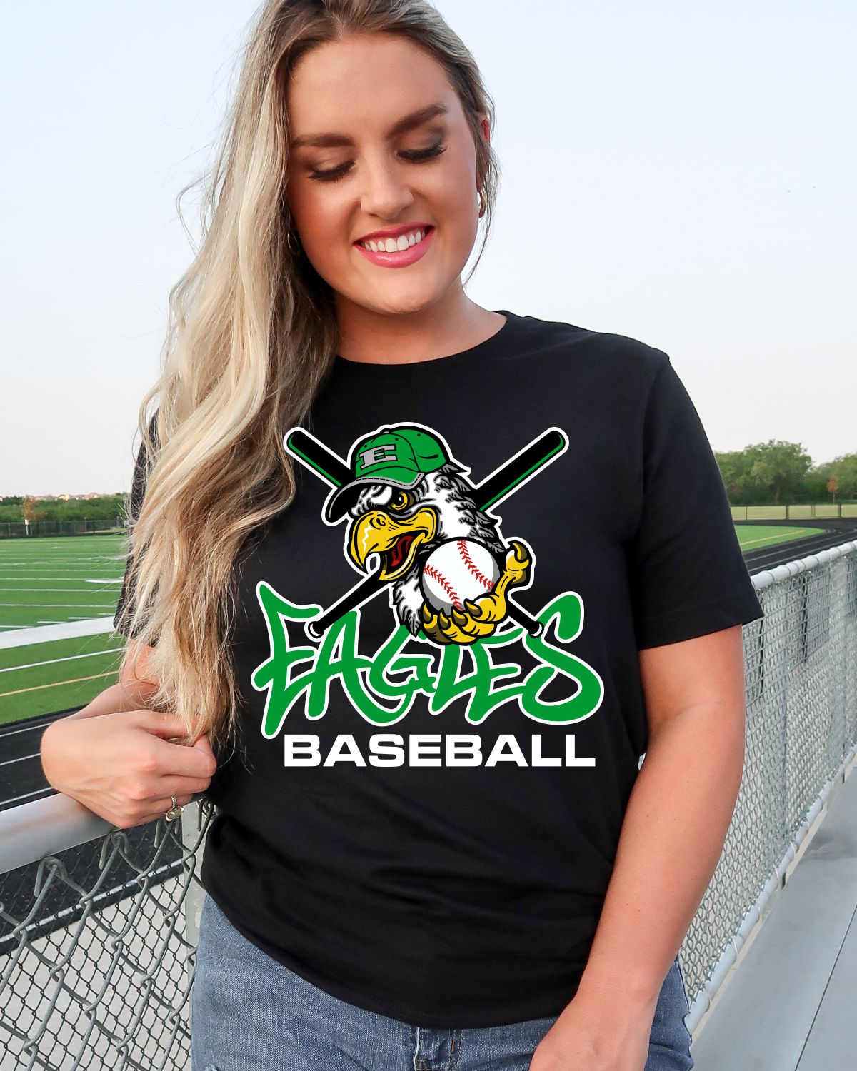 Eagles Baseball Crossed Bats DTF Transfer, rusticgracecompany.com