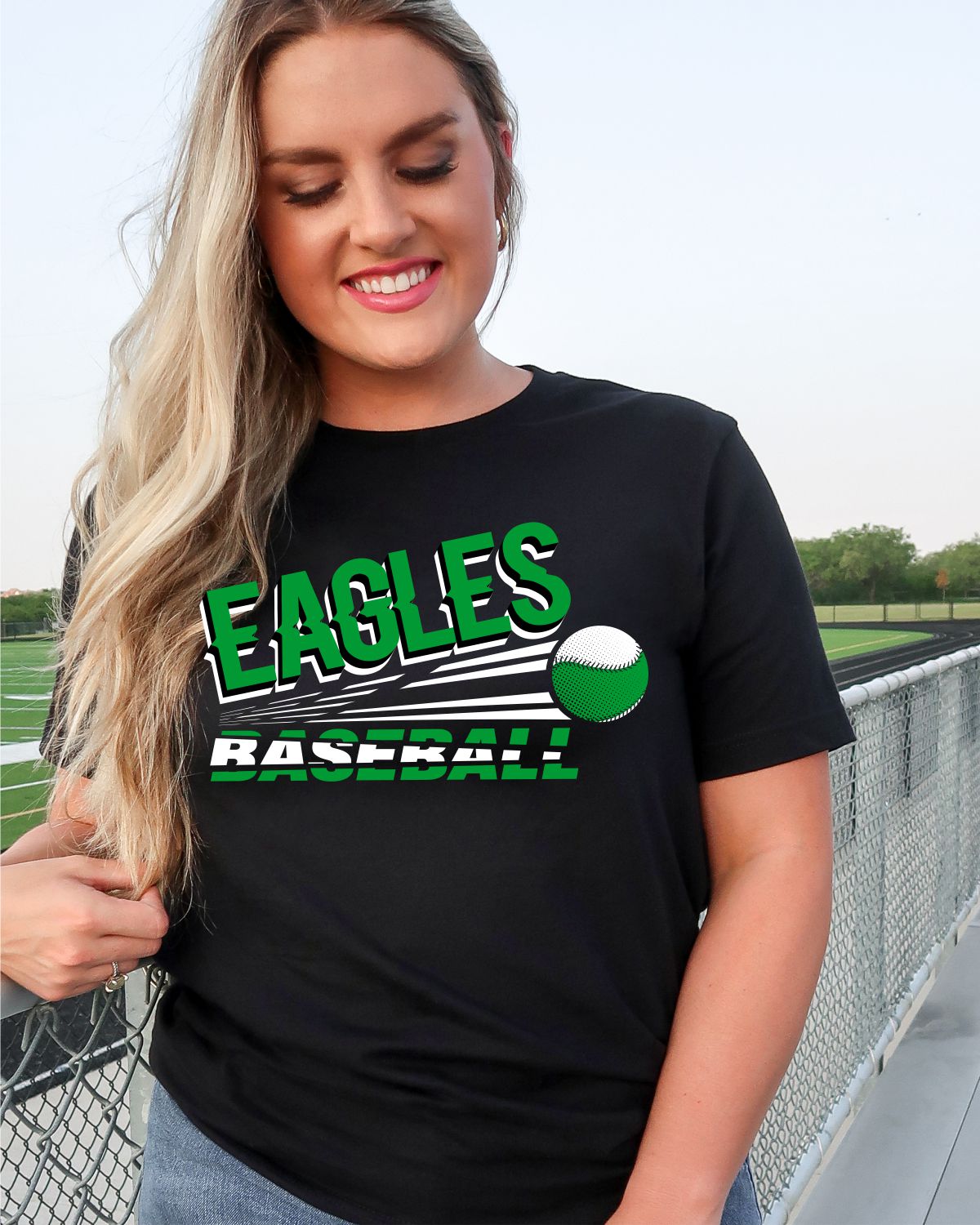 Eagles Baseball Angled DTF Transfer, rusticgracecompany.com