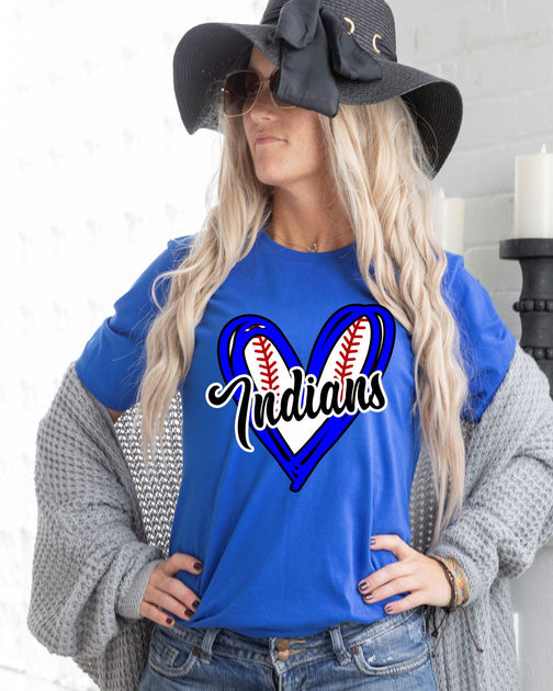 Indians Baseball Heart DTF Transfer – Rustic Grace Heat Transfer Company