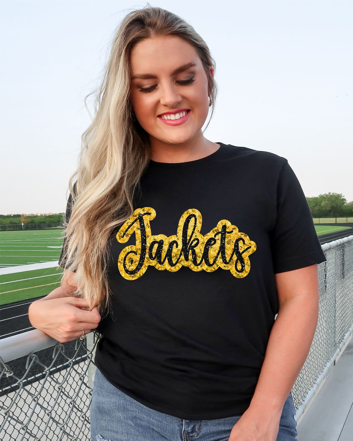 Jackets Sequin Script Word DTF Transfer