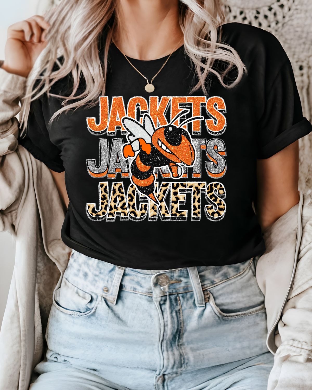 Jackets Repeating Mascot Logo DTF Transfer