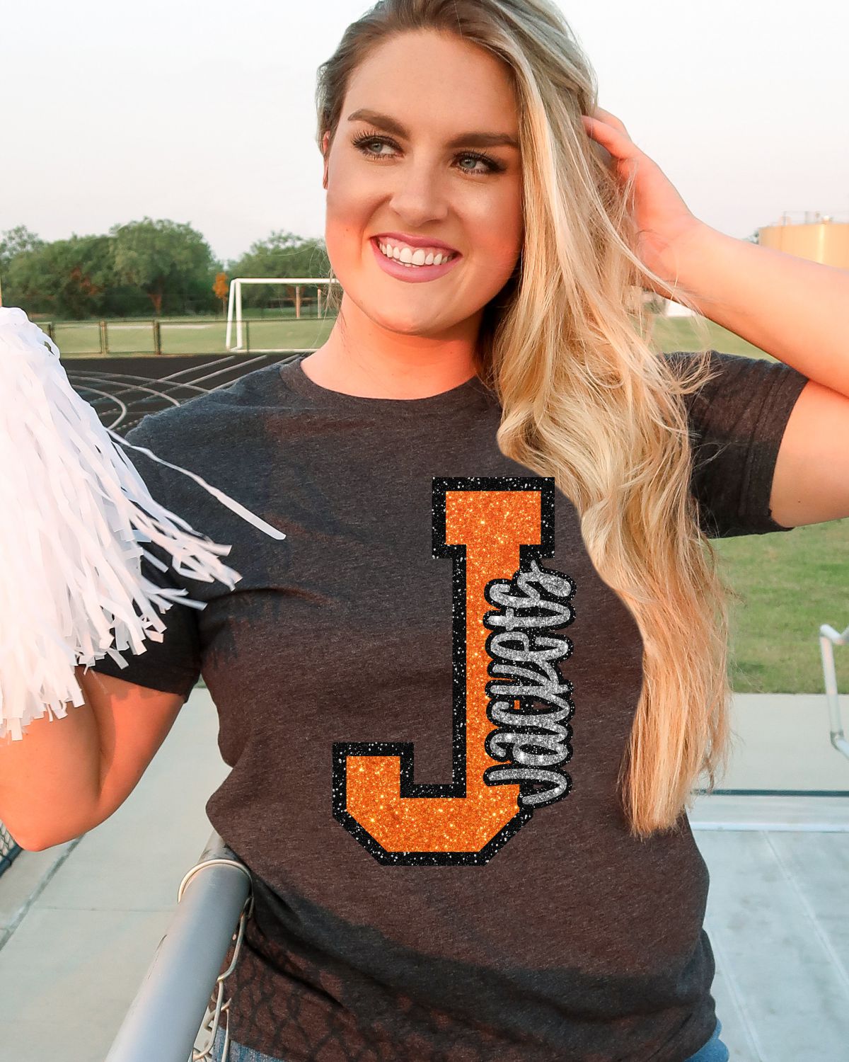 Jackets Glitter Letter DTF Transfer