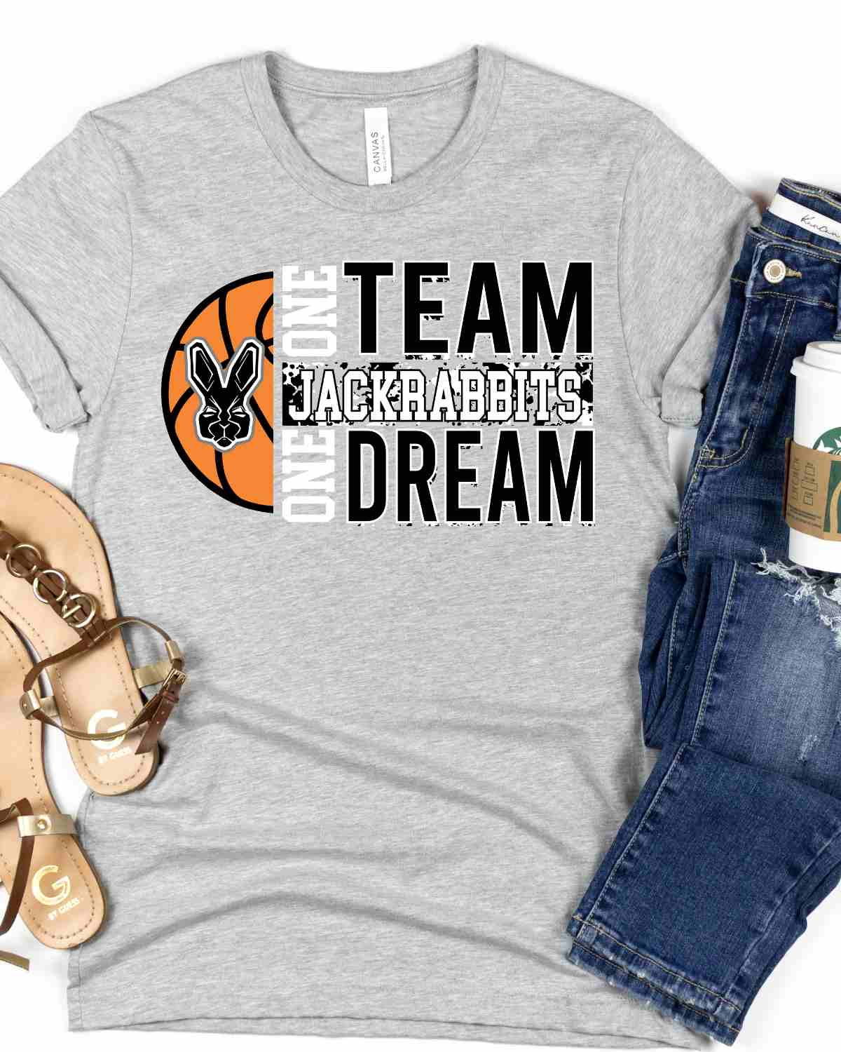 One Team One Dream Jackrabbits Basketball DTF Transfer