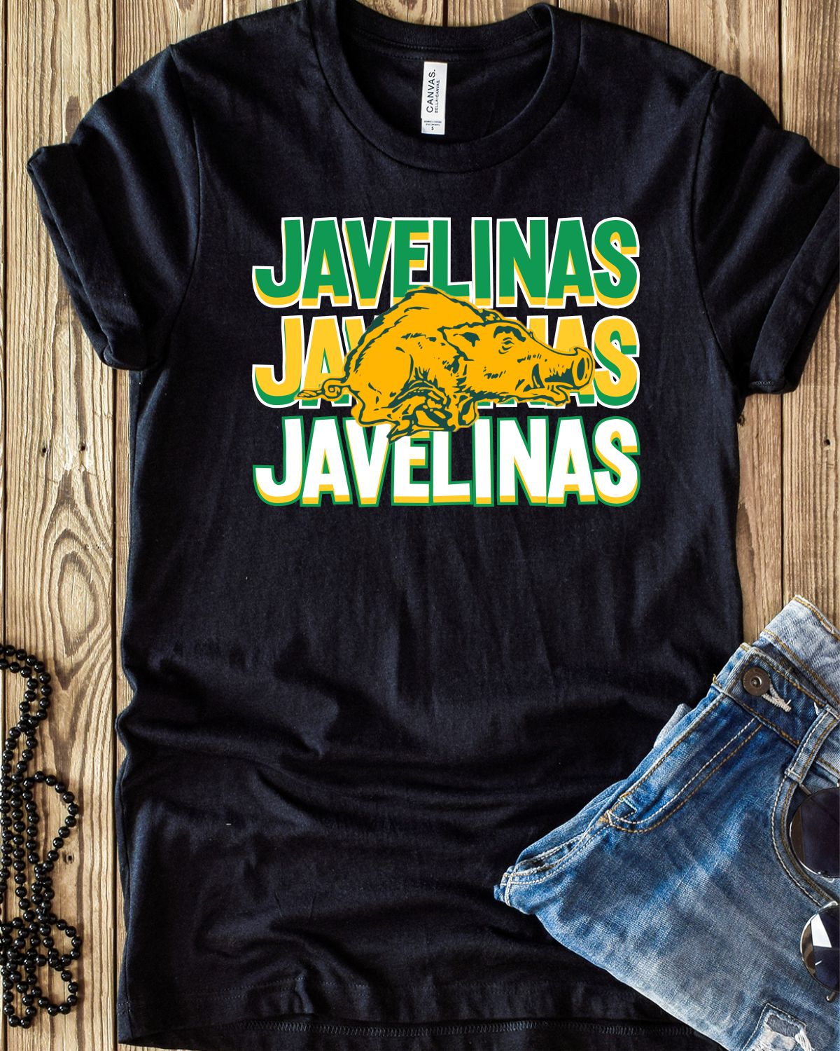 Javelinas Repeating Mascot Logo DTF Transfer