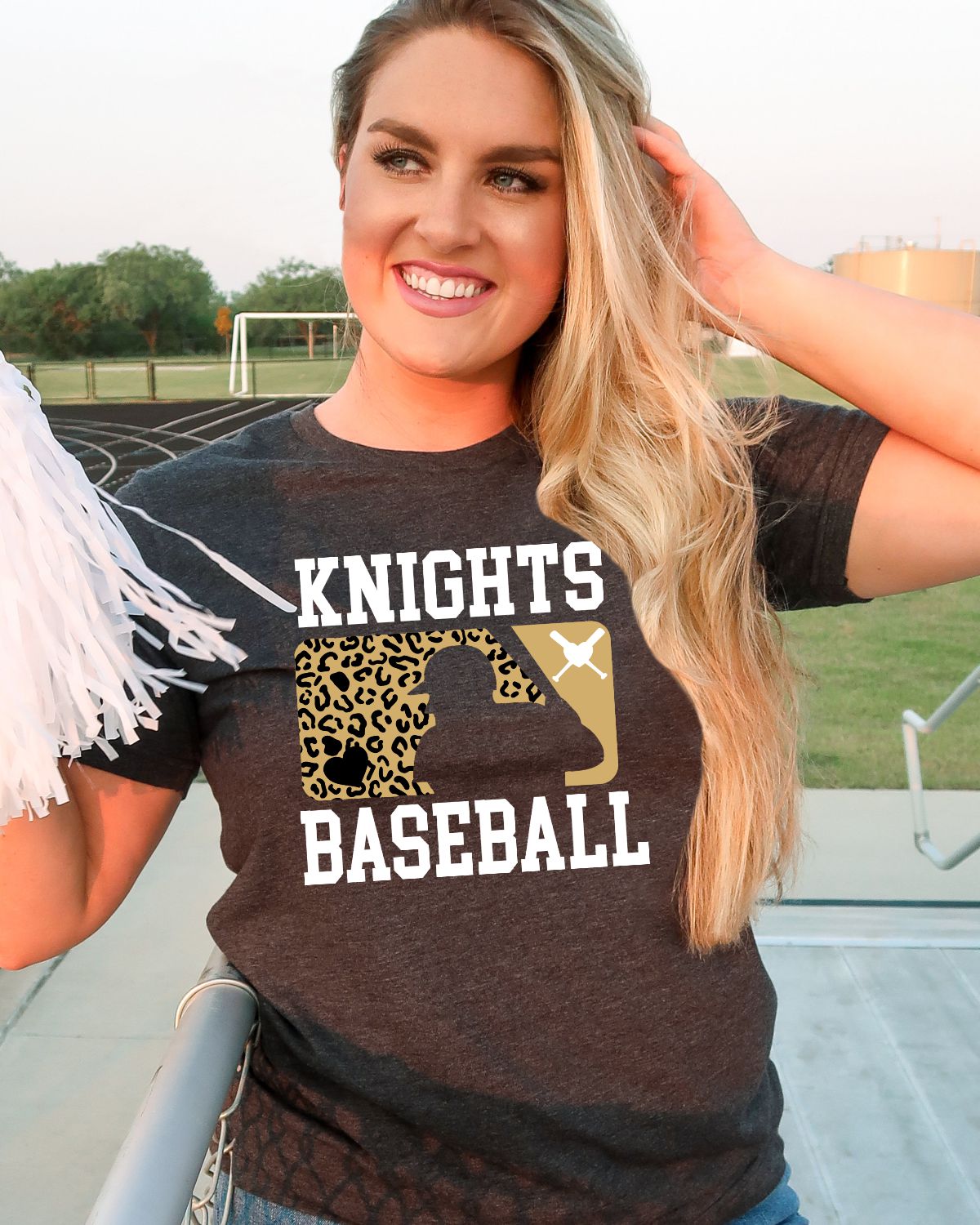 Knights Leopard Baseball Man DTF Transfer