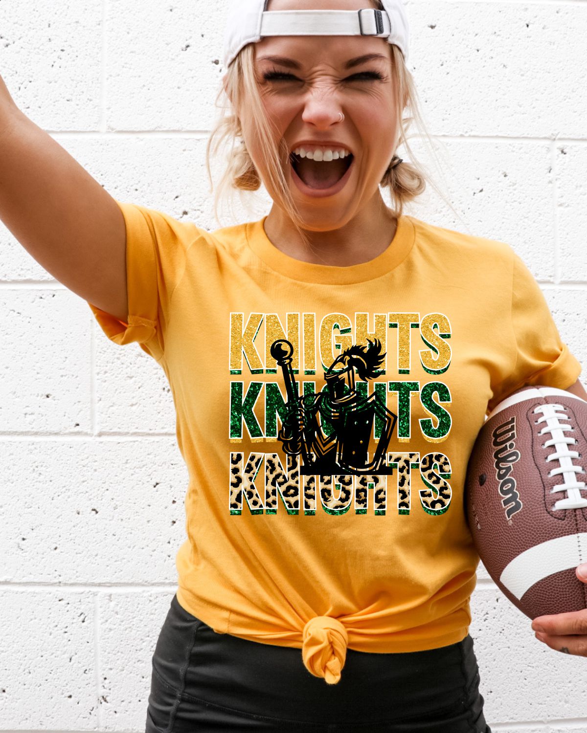 Knights Repeating Mascot Logo DTF Transfer