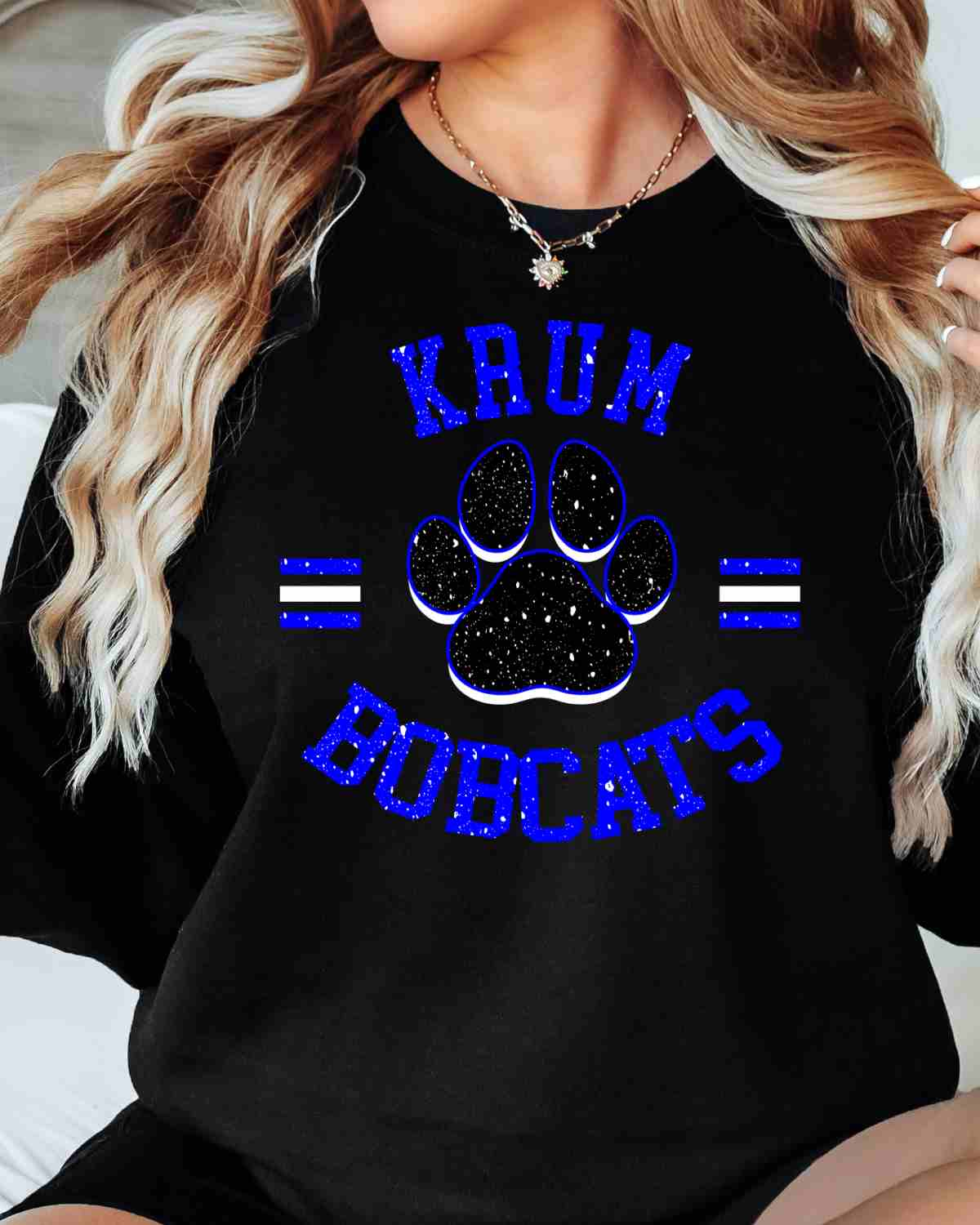 Krum Bobcats Circle Paw DTF Transfer