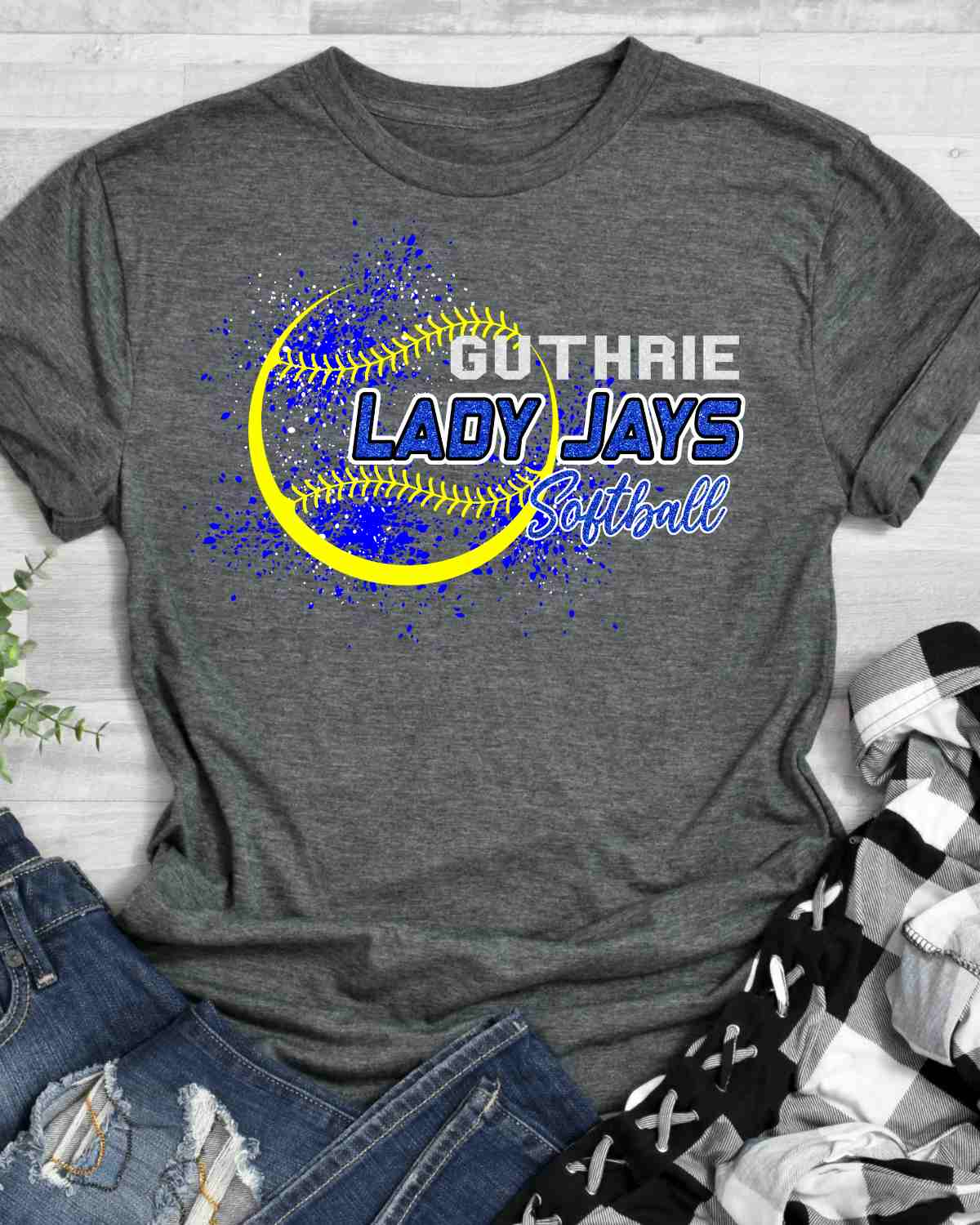 Guthrie Lady Jays Softball Splatter DTF Transfer