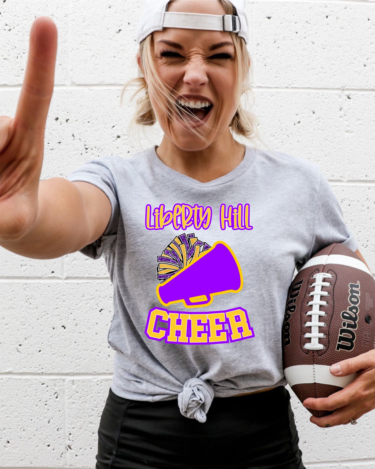 Liberty Hill Cheer Megaphone DTF Transfer