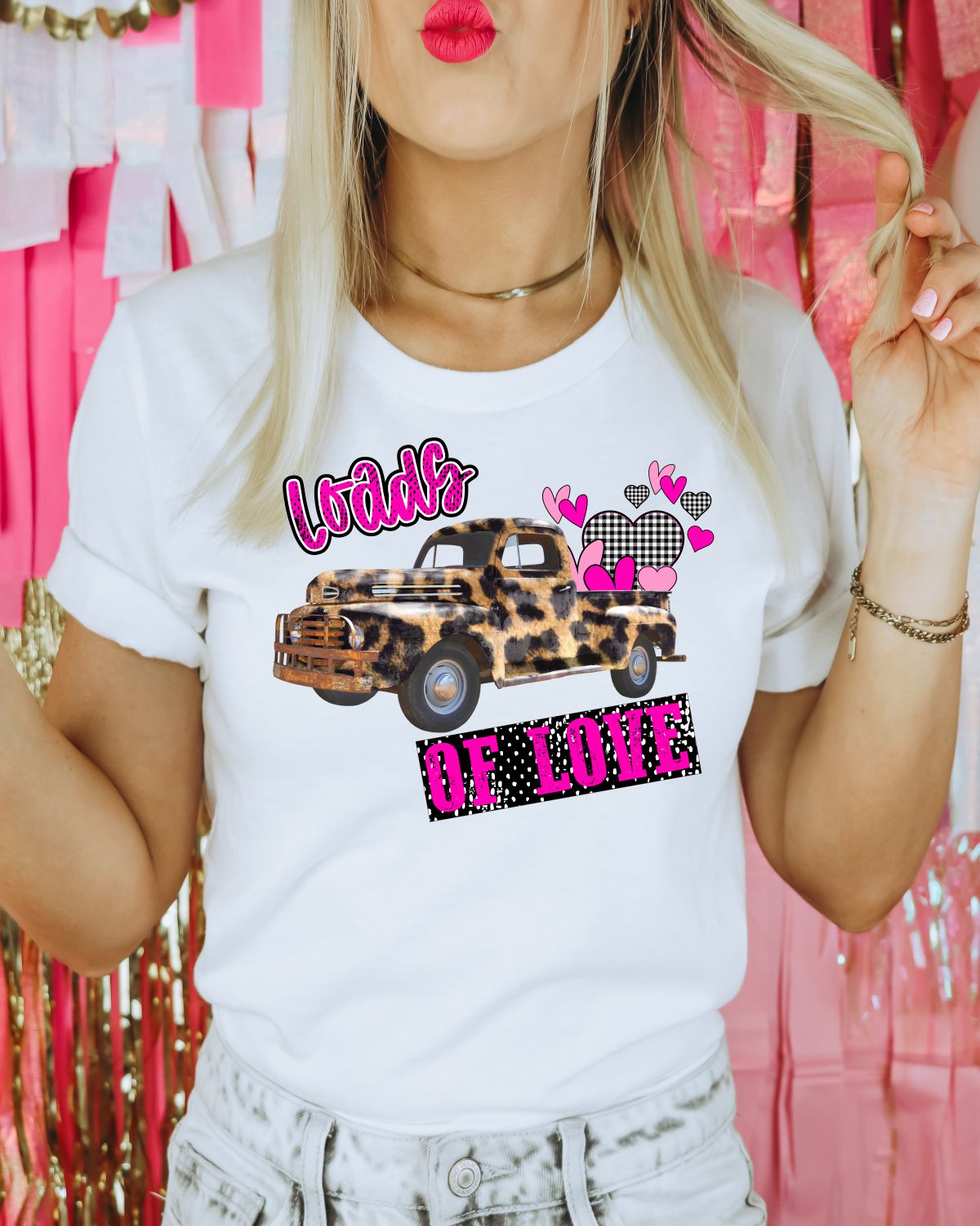 Loads of Love Leopard Truck DTF Transfer