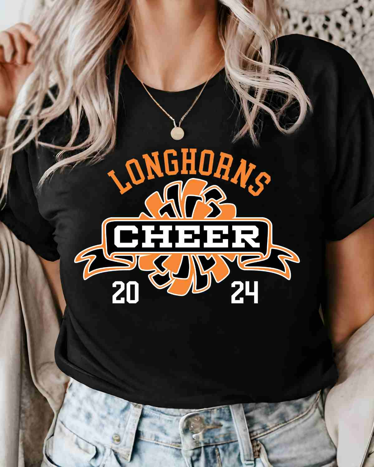 Longhorns Cheer Banner 2024 DTF Transfer