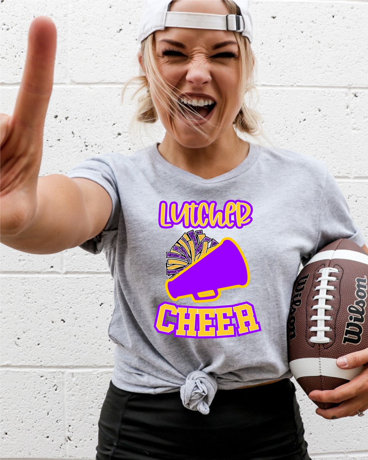 Lutcher Cheer Megaphone DTF Transfer