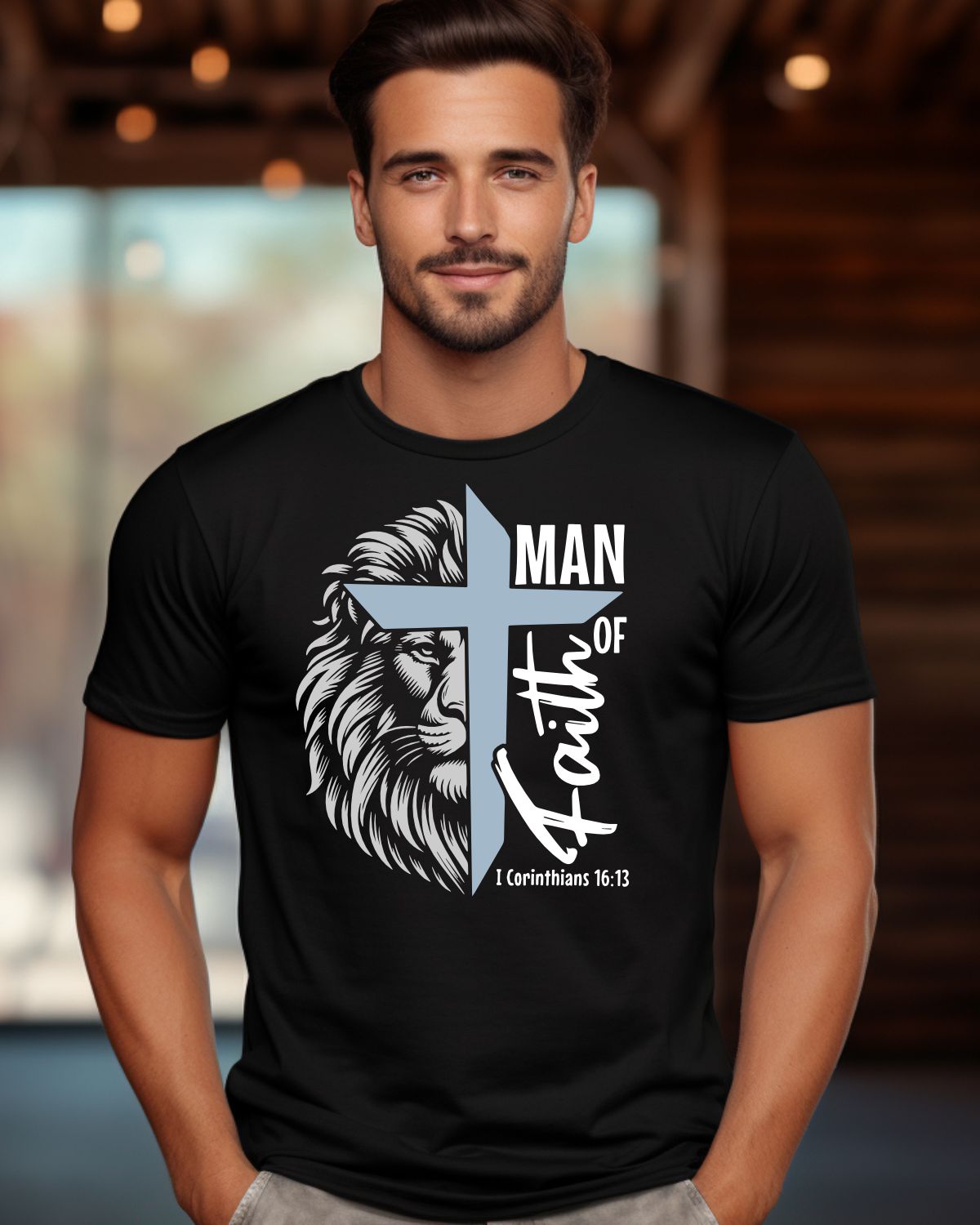 Man of Faith Lion DTF Transfer