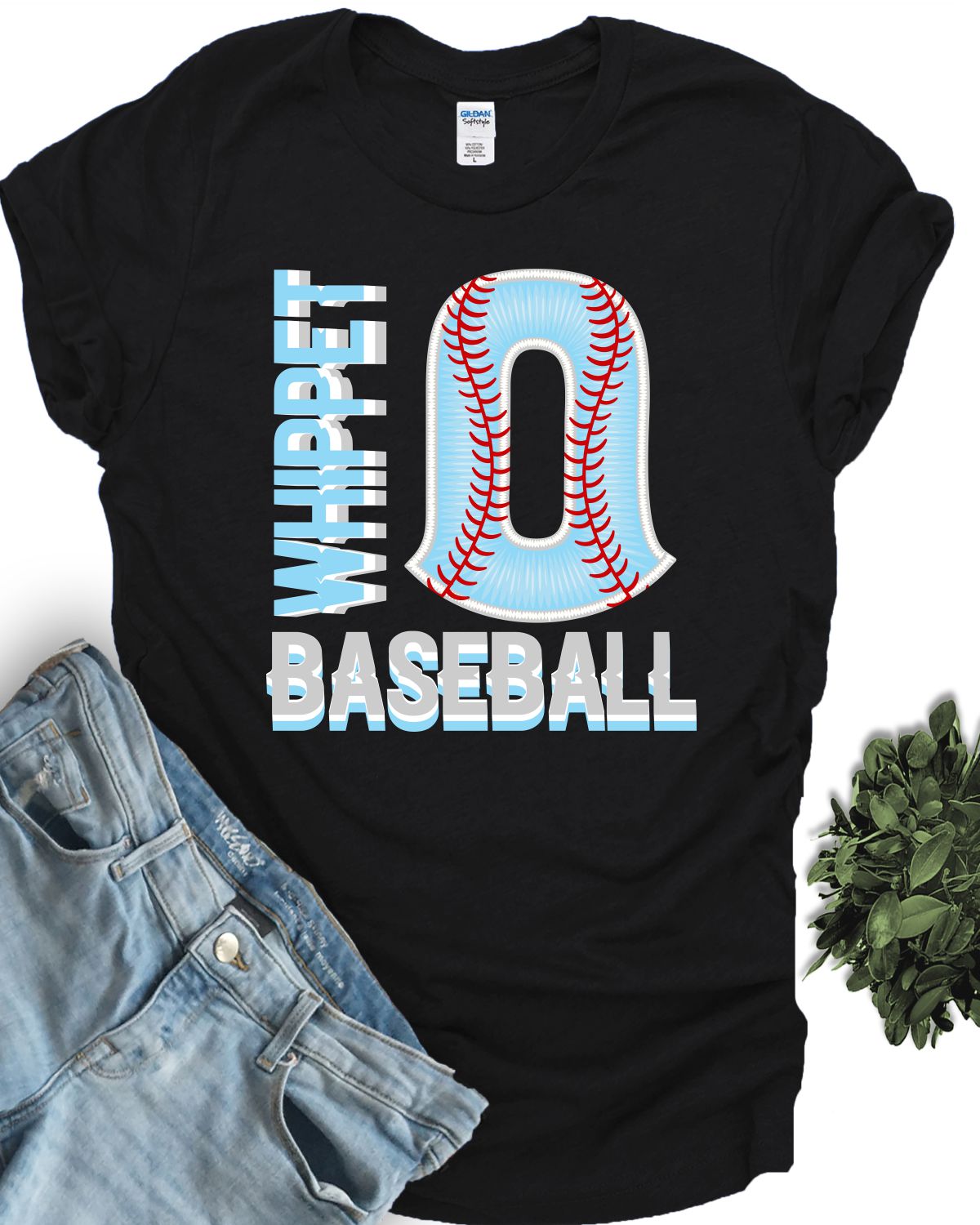 Okeene Whippet Baseball Stitched Letter DTF Transfer