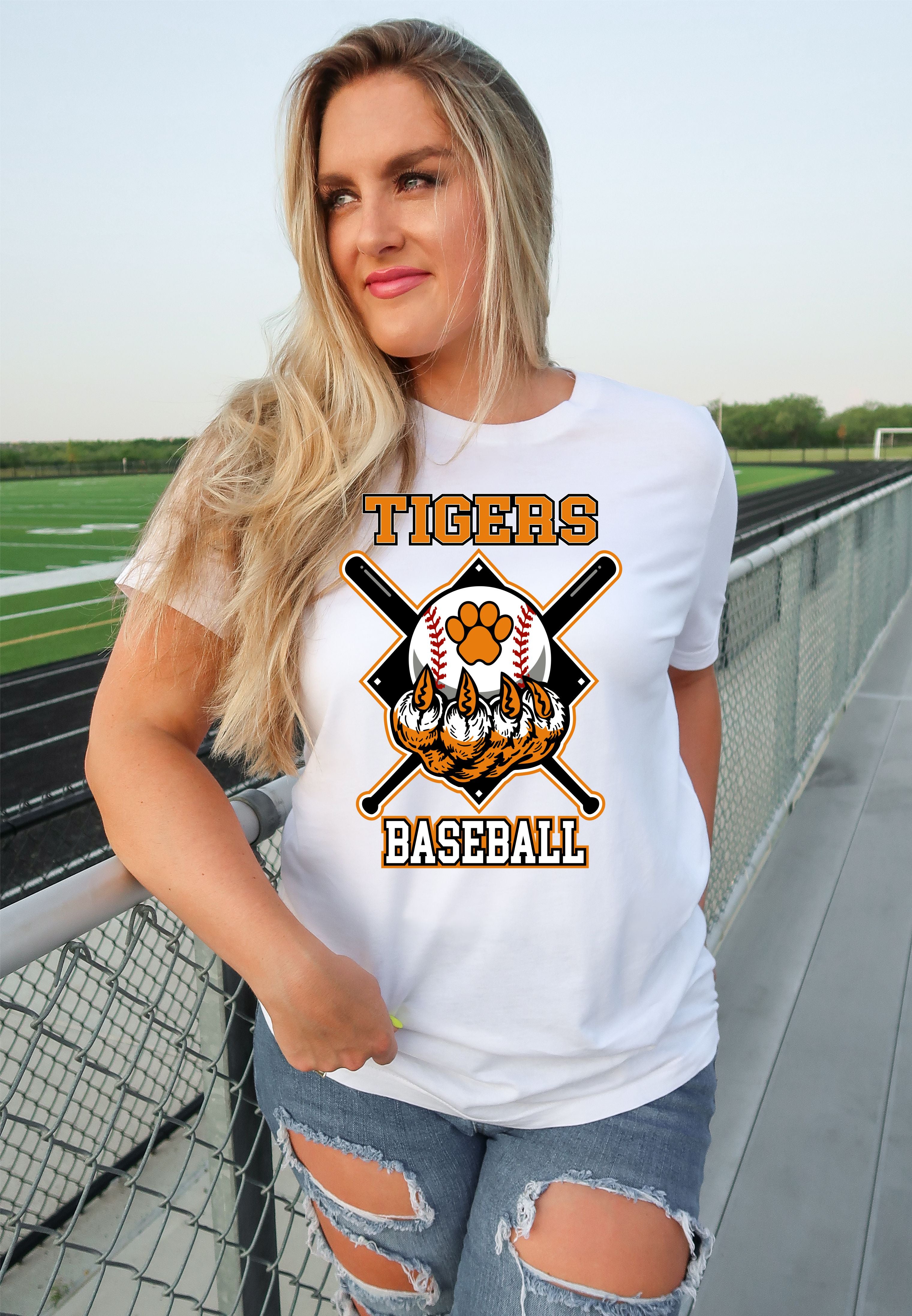 Tigers Baseball Paw DTF Transfer