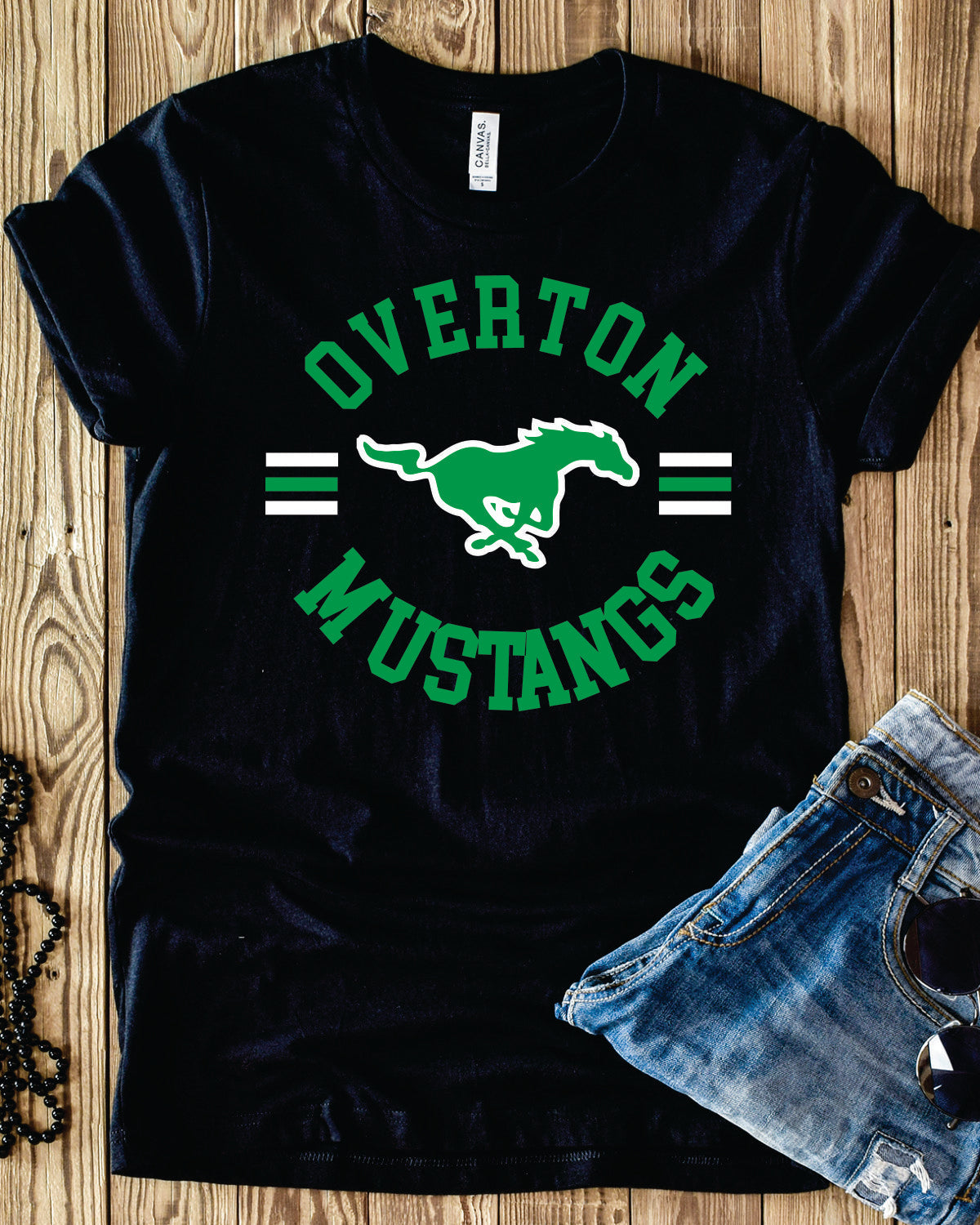 Overton Mustangs Circle Logo DTF Transfer