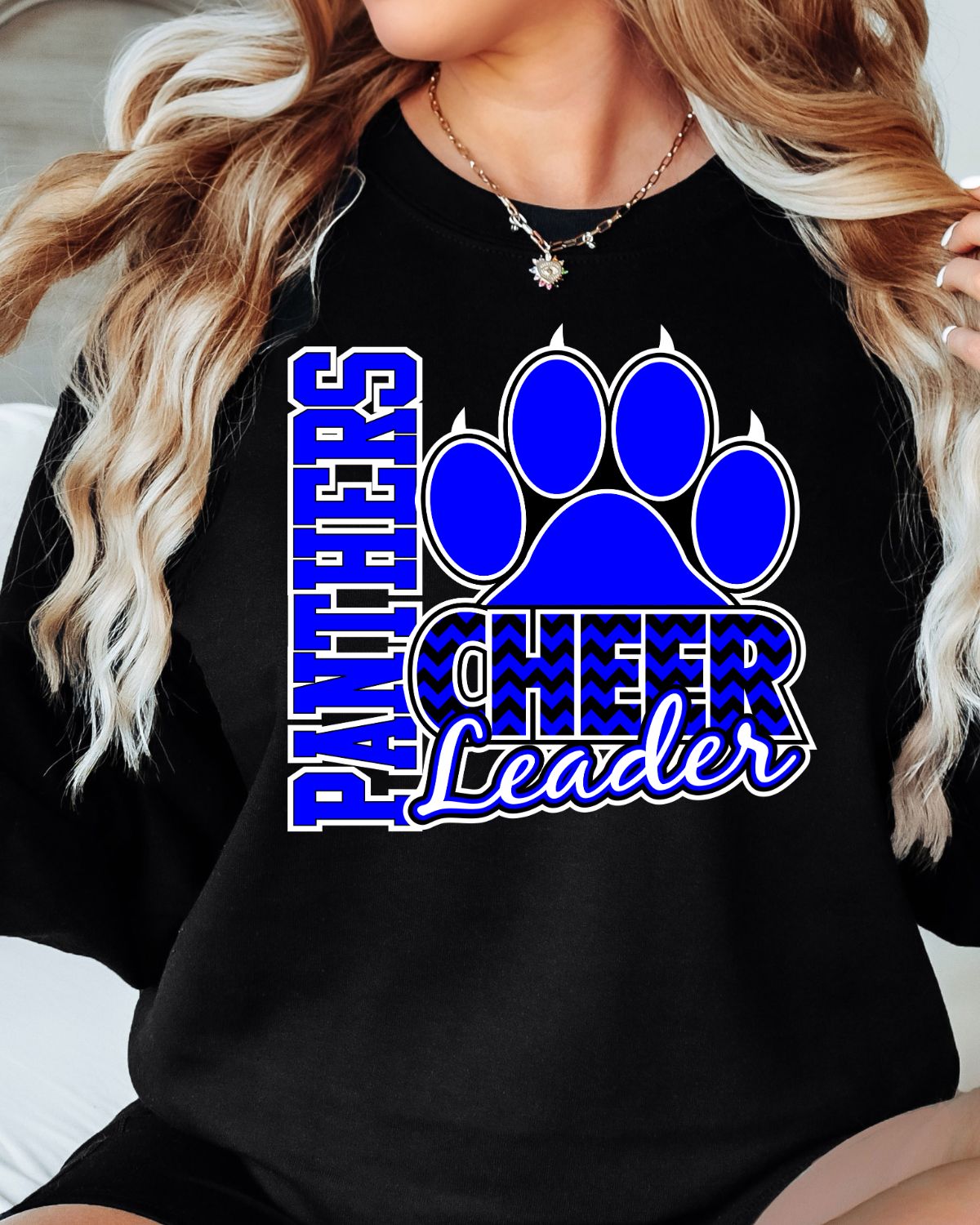 Panthers Cheerleader Paw Chevron DTF Transfer