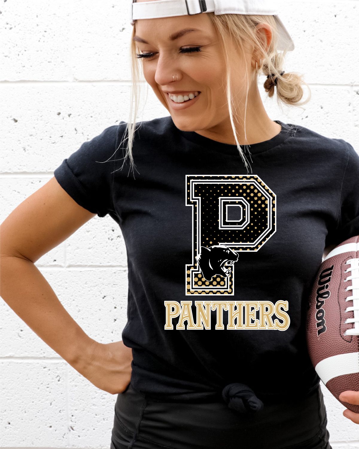 Panthers Mascot Logo Letter Halftone DTF Transfer