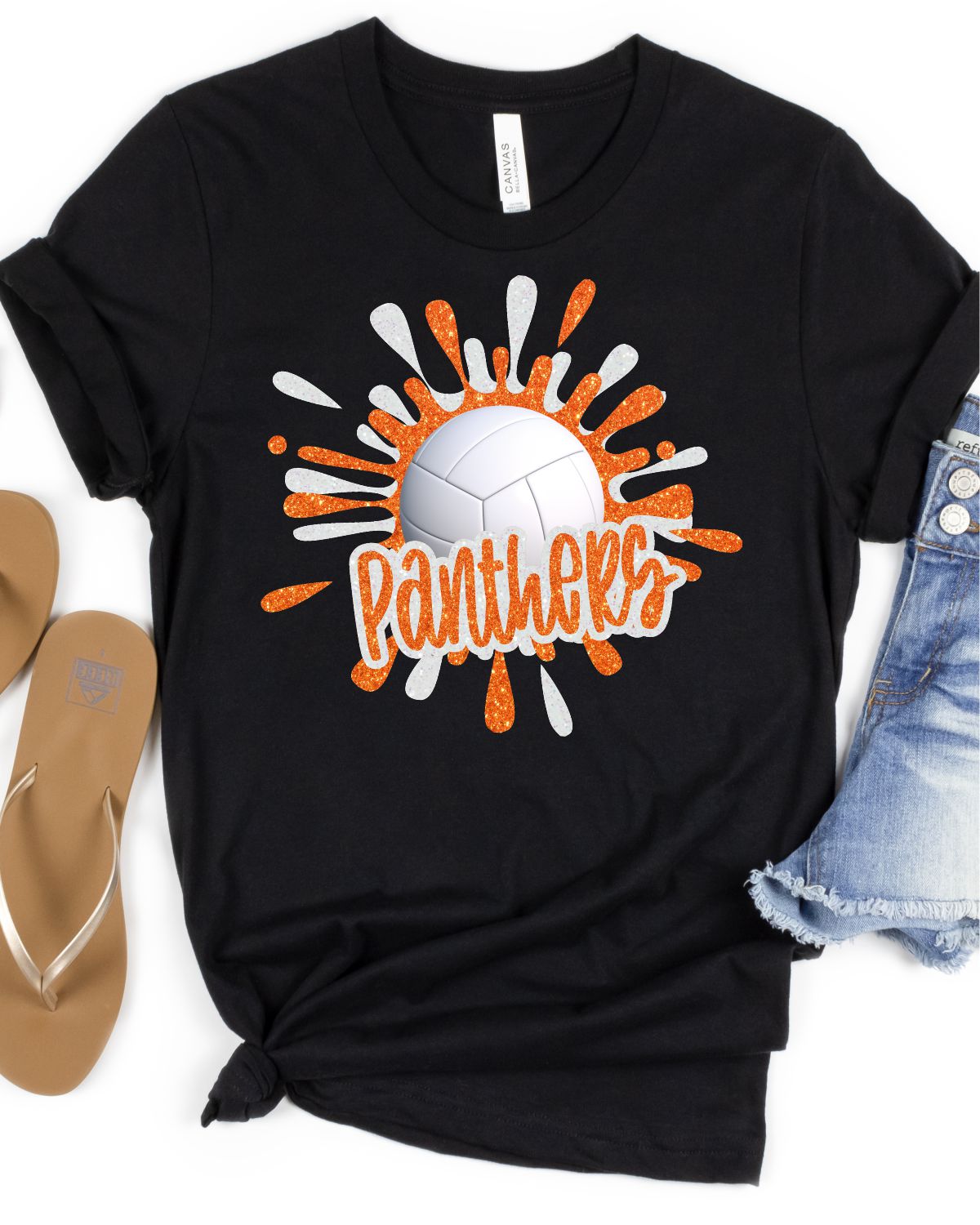 Panthers Volleyball Splatter DTF Transfer – Rustic Grace Heat Transfer ...